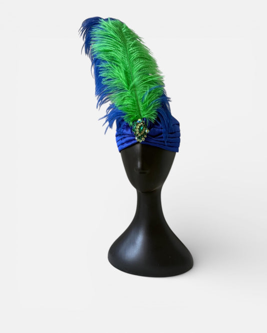 ROYAL BLUE MIKADO TURBAN