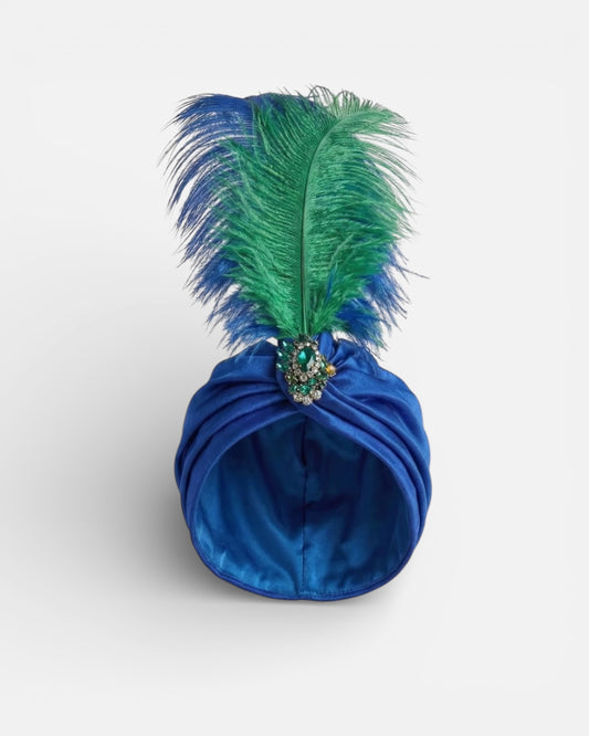 ROYAL BLUE MIKADO TURBAN